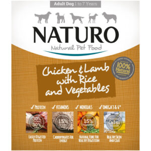 Naturo Adult Dog Tray - Chicken, Lamb, Rice & Veg (400g)