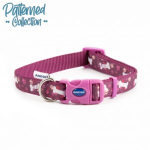 Collar & Lead – Purple Bone