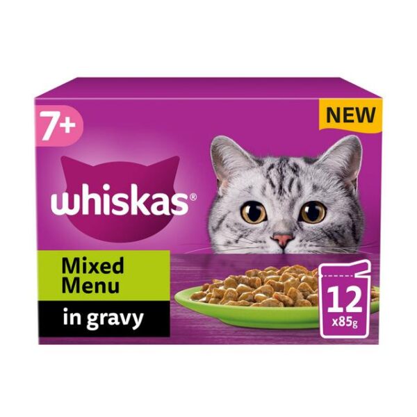 Whiskas 7+ Cat Pouches - Mixed Menu In Gravy (12x85g)